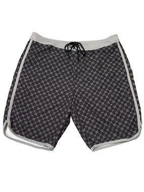 Men's Paul Frank Monkey Face Boardshorts Size 38 Unlined Black Gray